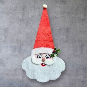 Vintage Hanging Felt Santa
